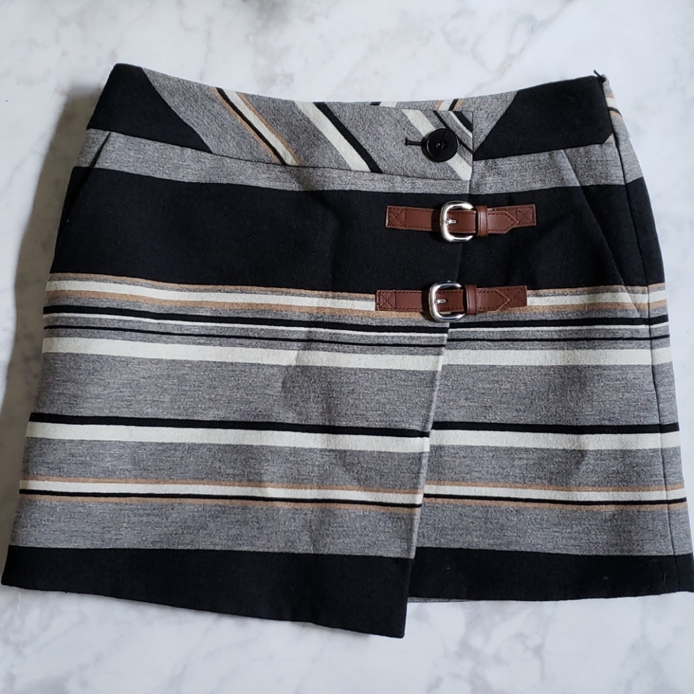 Karen Millen striped wool skirt
